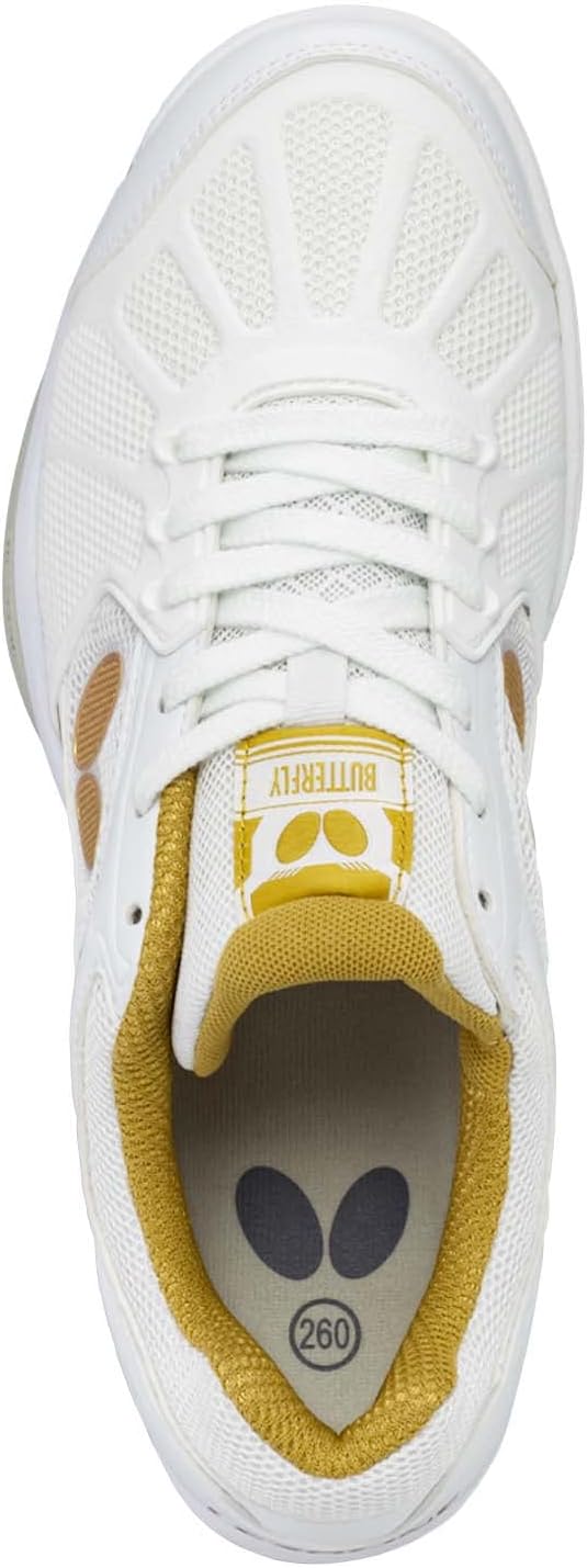 Butterfly Lezoline Rifones Shoes - Professional Table Tennis Shoe with Footwork Support, Flexibility, Shock Absorbing Cushion, Gripping Ping Pong Shoe