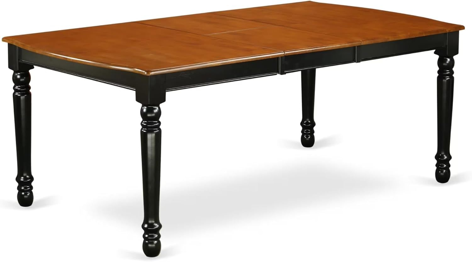 East West Furniture DOQU9-BCH-W 9 Piece Kitchen Table Set Includes a Rectangle Dining Table with Butterfly Leaf and 8 Dining Room Chairs, 42x78 Inch, Black & Cherry