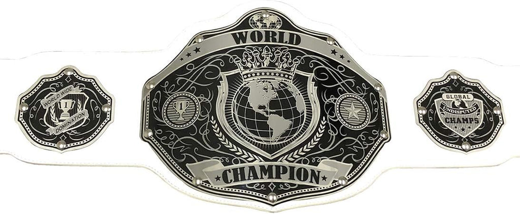 Undisputed Belts World Championship Belt - Custom Banner Text and Color Options - 2 Day Production