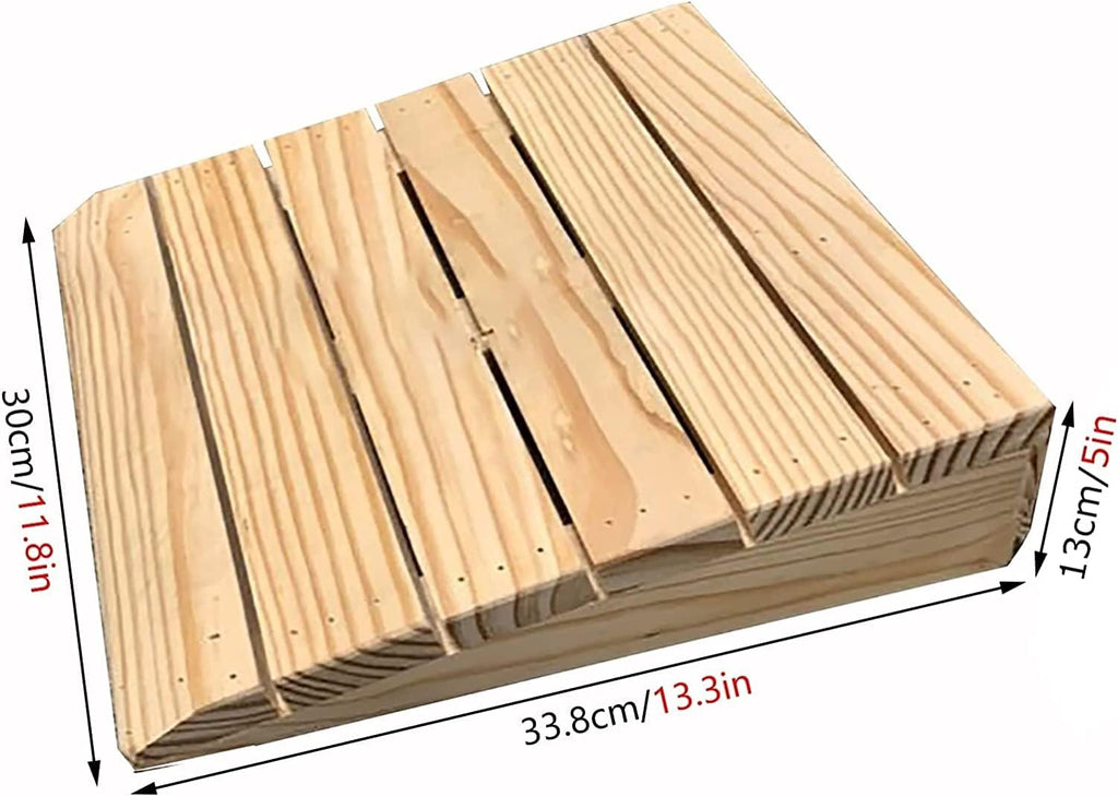 Wooden Threshold Transition Ramp for Walkers Motorcycle, Outdoor Step Stairs Doorway Ramp, Non Slip Curb Ramp (Size : 70x38.8x15cm/27.6x15.3x6in)
