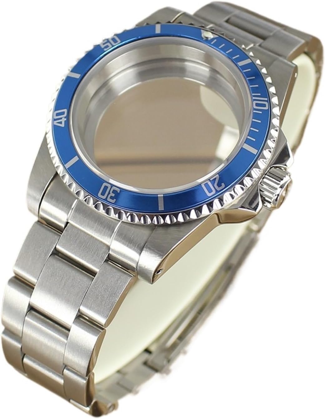 38MM Watch Cases Sapphire Glass Compatible For NH35 NH36 4R36 NH38 NH70 Uni-directional Bezel Watch Accessories