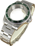 38MM Watch Cases Sapphire Glass Compatible For NH35 NH36 4R36 NH38 NH70 Uni-directional Bezel Watch Accessories