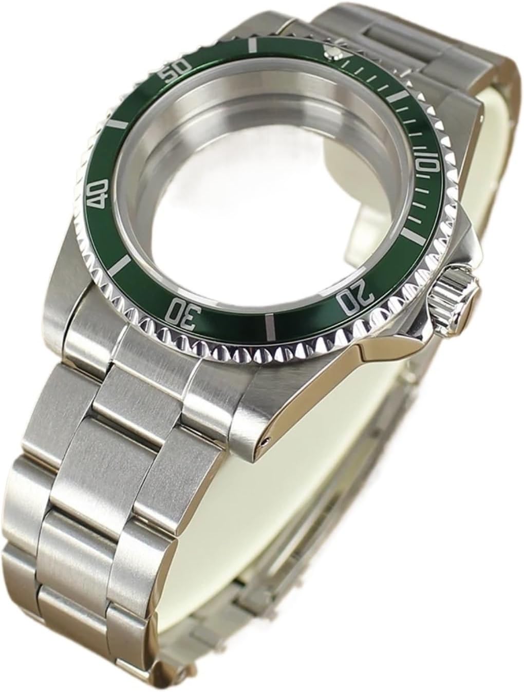 38MM Watch Cases Sapphire Glass Compatible For NH35 NH36 4R36 NH38 NH70 Uni-directional Bezel Watch Accessories