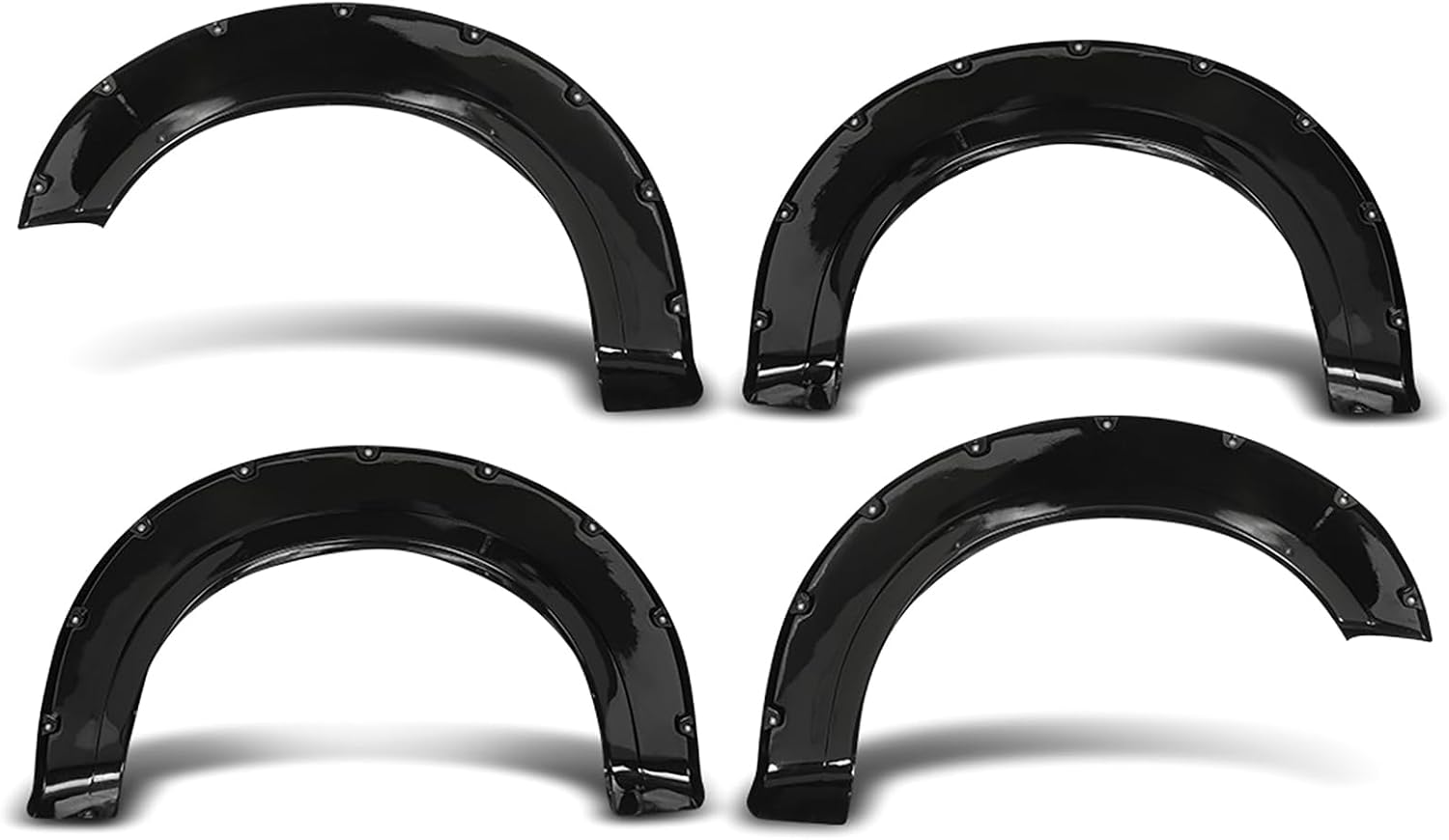 Front Fender Flares Pocket Rivet Black Fit for F0RD F-250 F-350 Super Duty 2017-2020 802-0316 802-0316B