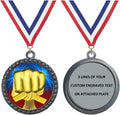 Express Medals Various Styles 1 to 50 Pack of Engraved Silver Martial Arts Medals Trophy Award with Neck Ribbon Medal Trophies Gift Prize Karate