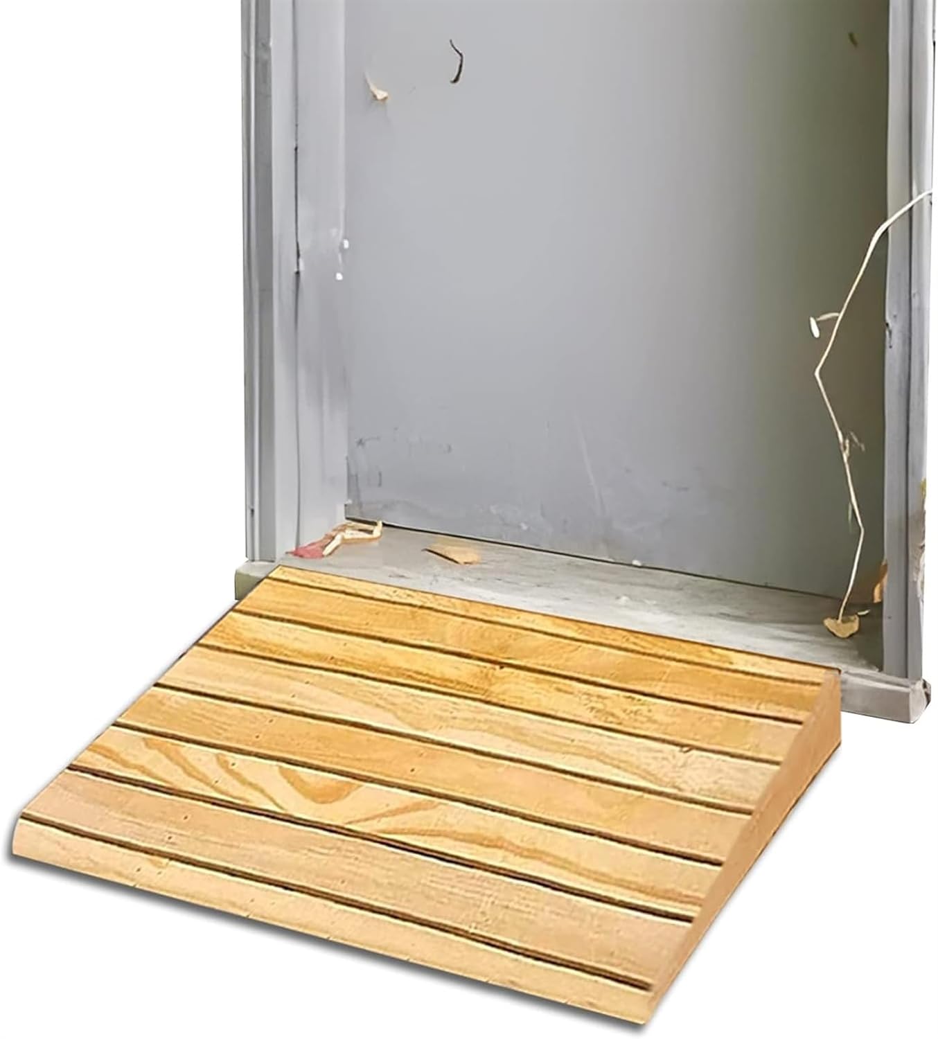 Ramps Threshold Ramp, Entry Ramp for Doorway, Solid Wood Wheelchair Threshold Ramp 3 4 5 7 8 Inch High with Non Slip Surface, Wooden Steps Stairs Ramp/Slope for Scooter Bike, Load 270kg(50x33x10cm (19