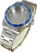 38MM Watch Cases Sapphire Glass Compatible For NH35 NH36 4R36 NH38 NH70 Uni-directional Bezel Watch Accessories