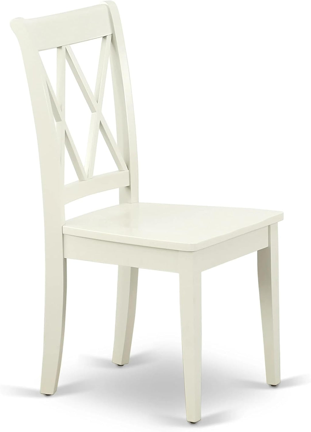 East West Furniture ANCL5-LWH-W 5 Piece Dining Table Set for 4 Includes a Round Kitchen Table with Pedestal and 4 Kitchen Dining Chairs, 36x36 Inch, Linen White