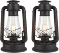 Electric Lantern Table lamp with dimmer with Hand Finished Rust Patina