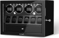 DUKWIN Watch Winder for 4/6/8 Automatic Watches, Lockable Winders with Watch Holders and Jewelry Storage, Super Quiet Motor with High-Gloss Finish, Built-in Illumination