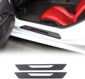 Real Carbon Fiber Door Sill Protectors Compatible with Chevrolet Corvette C8 2020-2026, Door Sill Guard Trim Cover, Threshold Strip Door Entry Guard Decorative Strip 2Pcs (Matte Black)