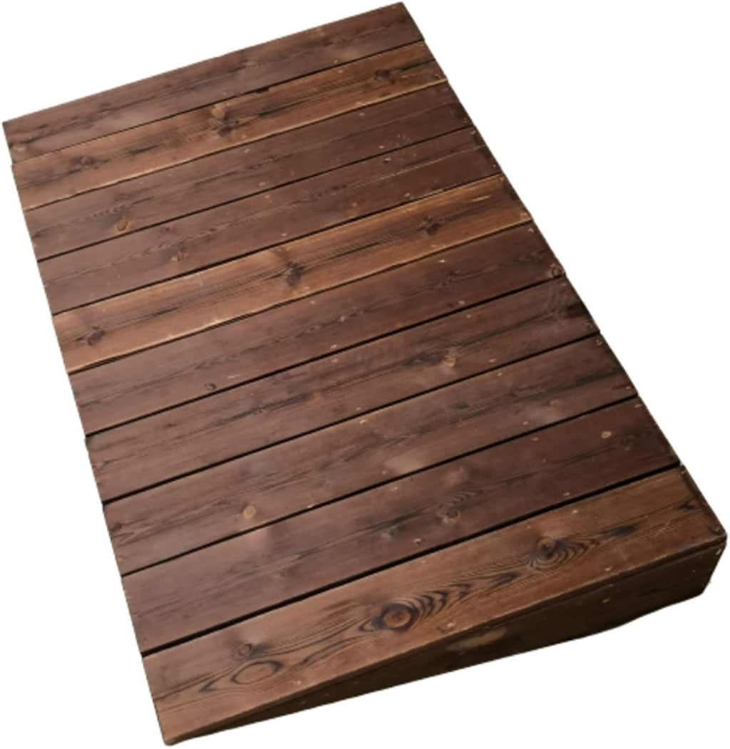 JYDQM Wheelchair Ramp Portable 550 Lbs Capacity Threshold Ramp Wood, 60/90cm Width Wheelchairs Ramps for Steps Stairs Curbs Doorways, Non-Skid Surface Rv Driveway Ramp(Size:90x50x10cm (35.4x19.7x4))