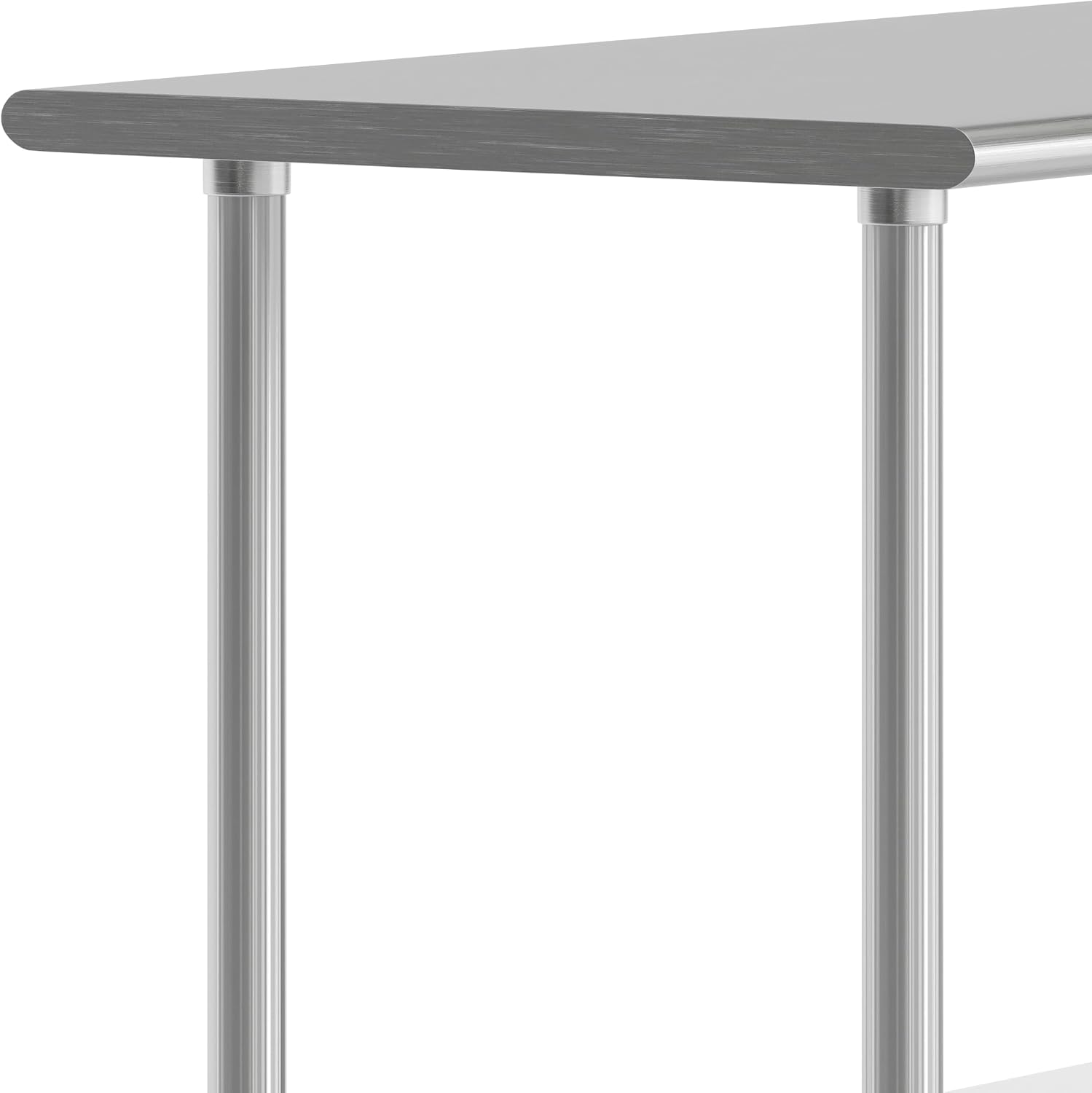 Flash Furniture Reese NSF Certified Stainless Steel Kitchen Prep and Work Table, Commercial Work Table with Storage, 48' W x 30' D x 34.5' H, Silver
