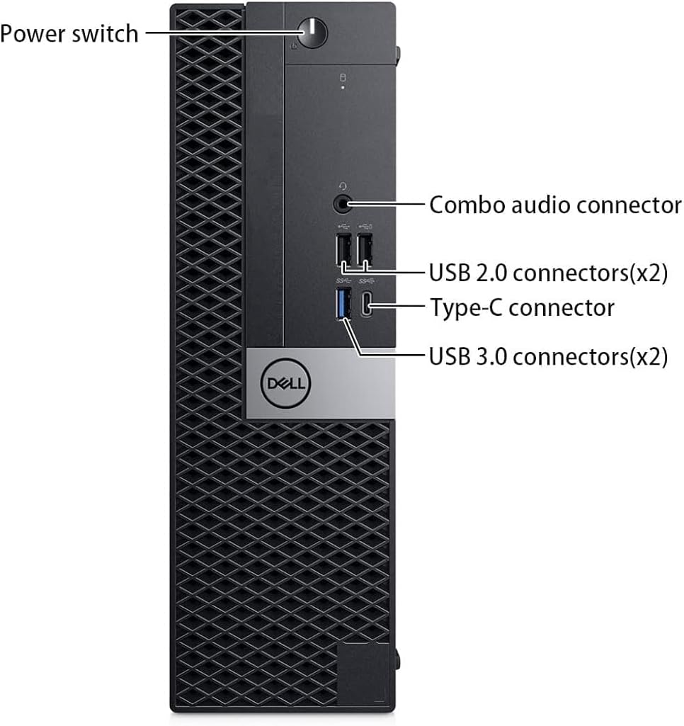 Dell Optiplex 7070 SFF Desktop PC, Core i7-9700, 16GB DDR4, 512GB SSD, USB WiFi, USB BT, Keyboard & Mouse, Windows 11 Pro (Renewed)
