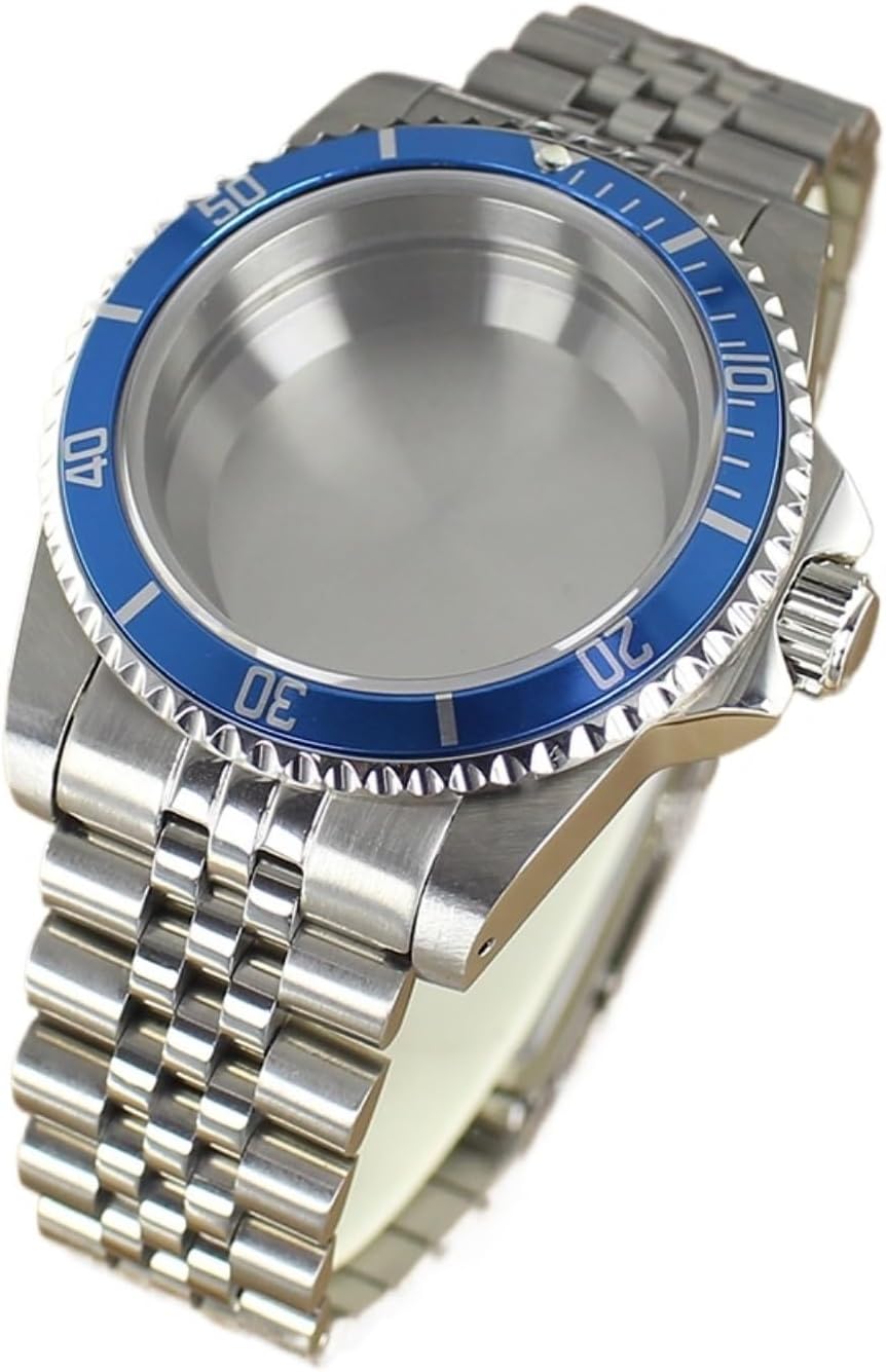 38MM Watch Cases Sapphire Glass Compatible For NH35 NH36 4R36 NH38 NH70 Uni-directional Bezel Watch Accessories