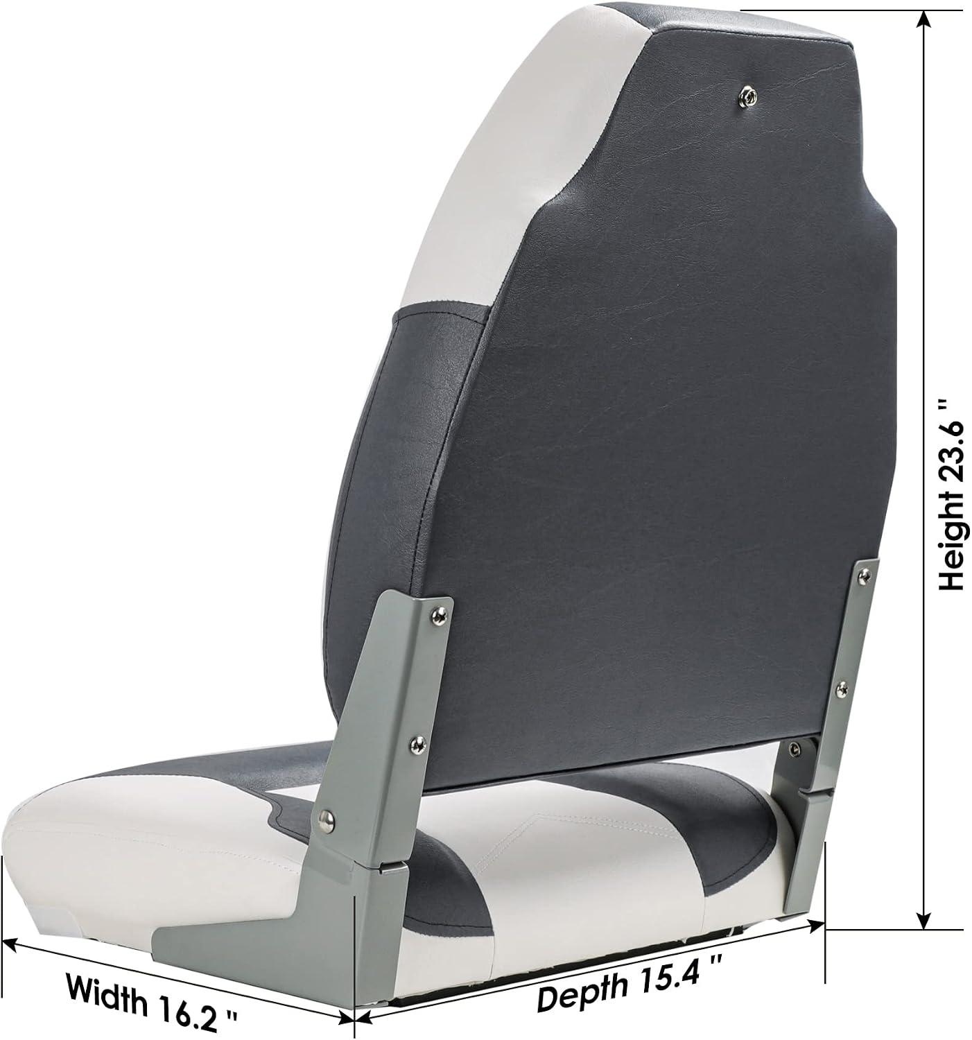 NORTHCAPTAIN S1 Deluxe A Pair of Marine High Back/Low Back Folding Fishing Boat Seat for Fishing, Bass/Jon/Pontoon Boat Chairs, 4 Mounting Screws Included