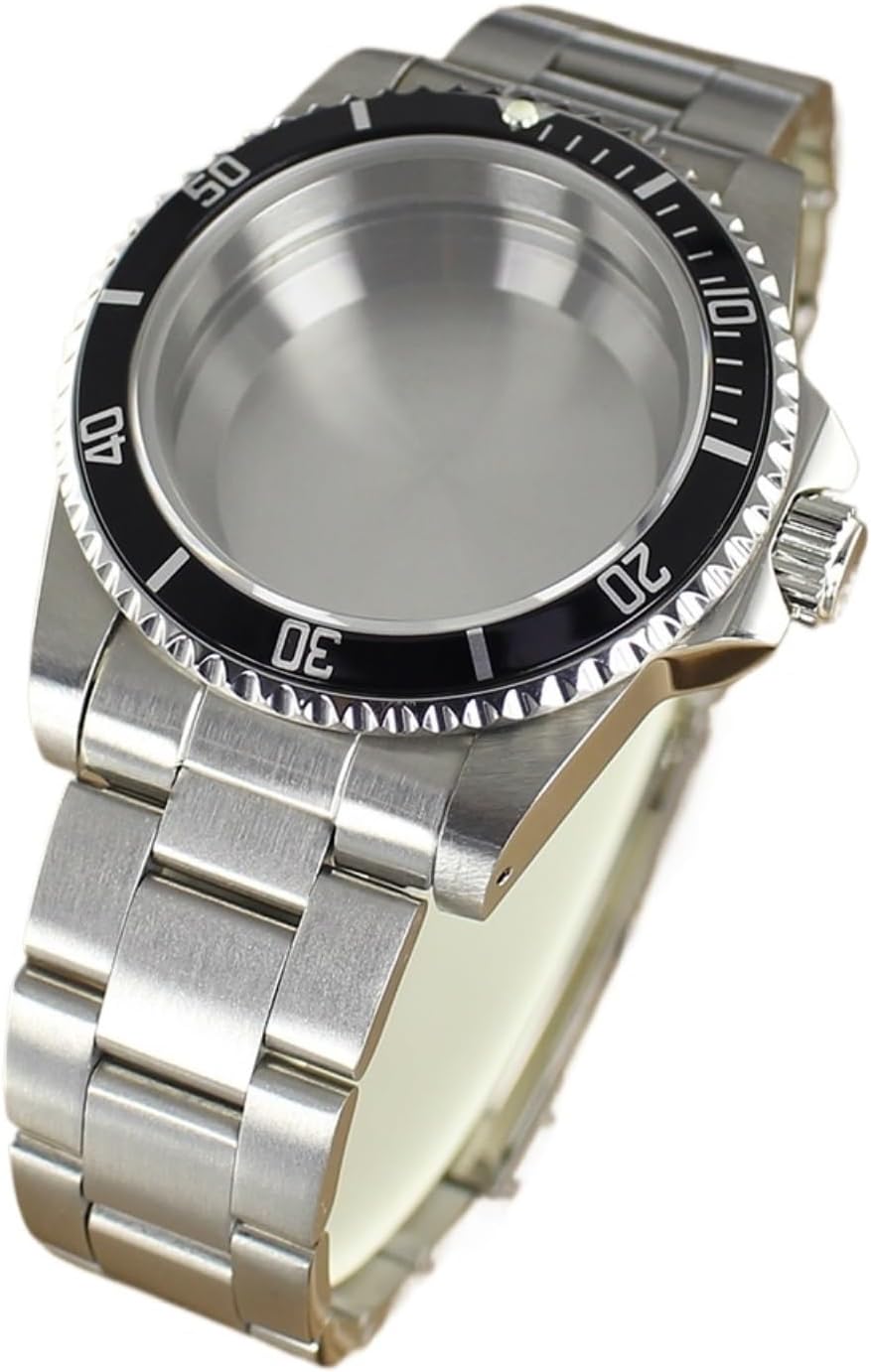 38MM Watch Cases Sapphire Glass Compatible For NH35 NH36 4R36 NH38 NH70 Uni-directional Bezel Watch Accessories
