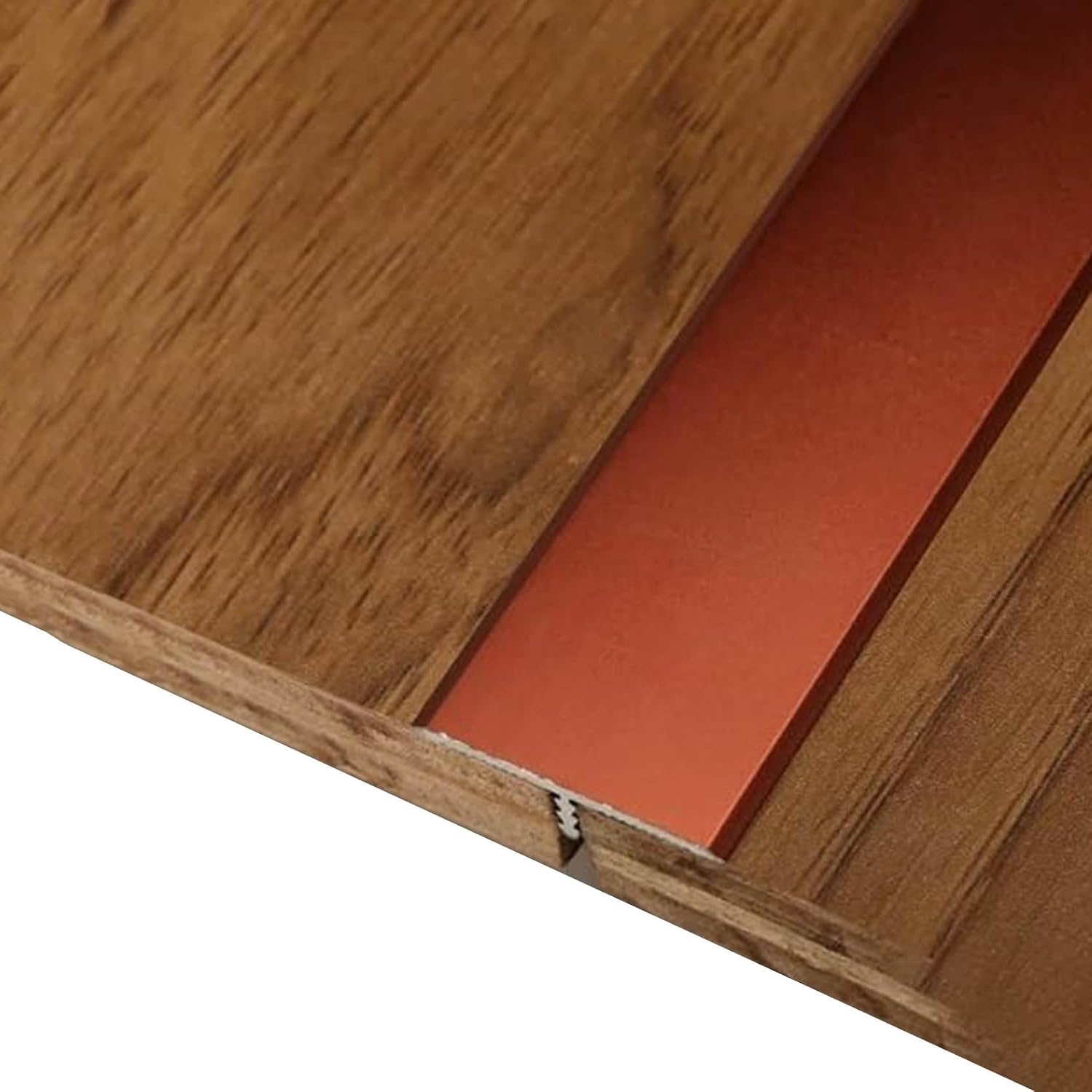 T Molding Floor Divider Strip, Aluminum Floor Transition Strips, 2in Wide Transition Cover Strip Carpet to Tile, Doorway Threshold for Joining Floor Gaps(Color:Brown)