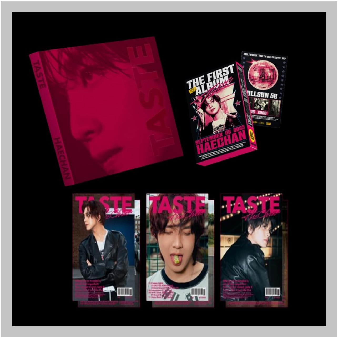 N'CT Haechan TASTE 1st Album with Tracking Sealed (Full Set(Tin Case+Savory+3Full Spread))