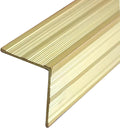 Non-Slip Stair Edge Protector Solid Brass, L Molding Stair Nosing Strips for Stair Step Exterior, Floor Transition Strip Edge Guard for Tile/Wood(30x34mm(1 1/8' x1 3/8'))