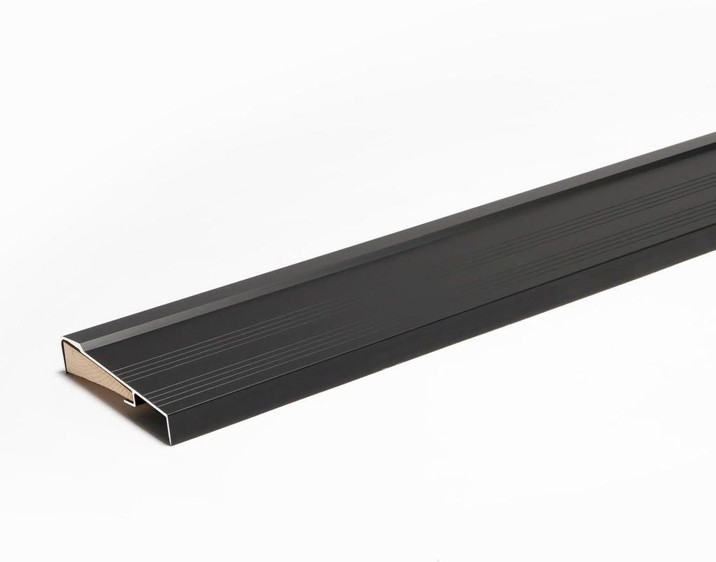 Premium Inswing Threshold with Exterior Long Cover Aluminum Sill with Wood Insert for Sealing Gap Under/Replacement Under Threshold Different Sizes Available. (72 inch Small Gap)