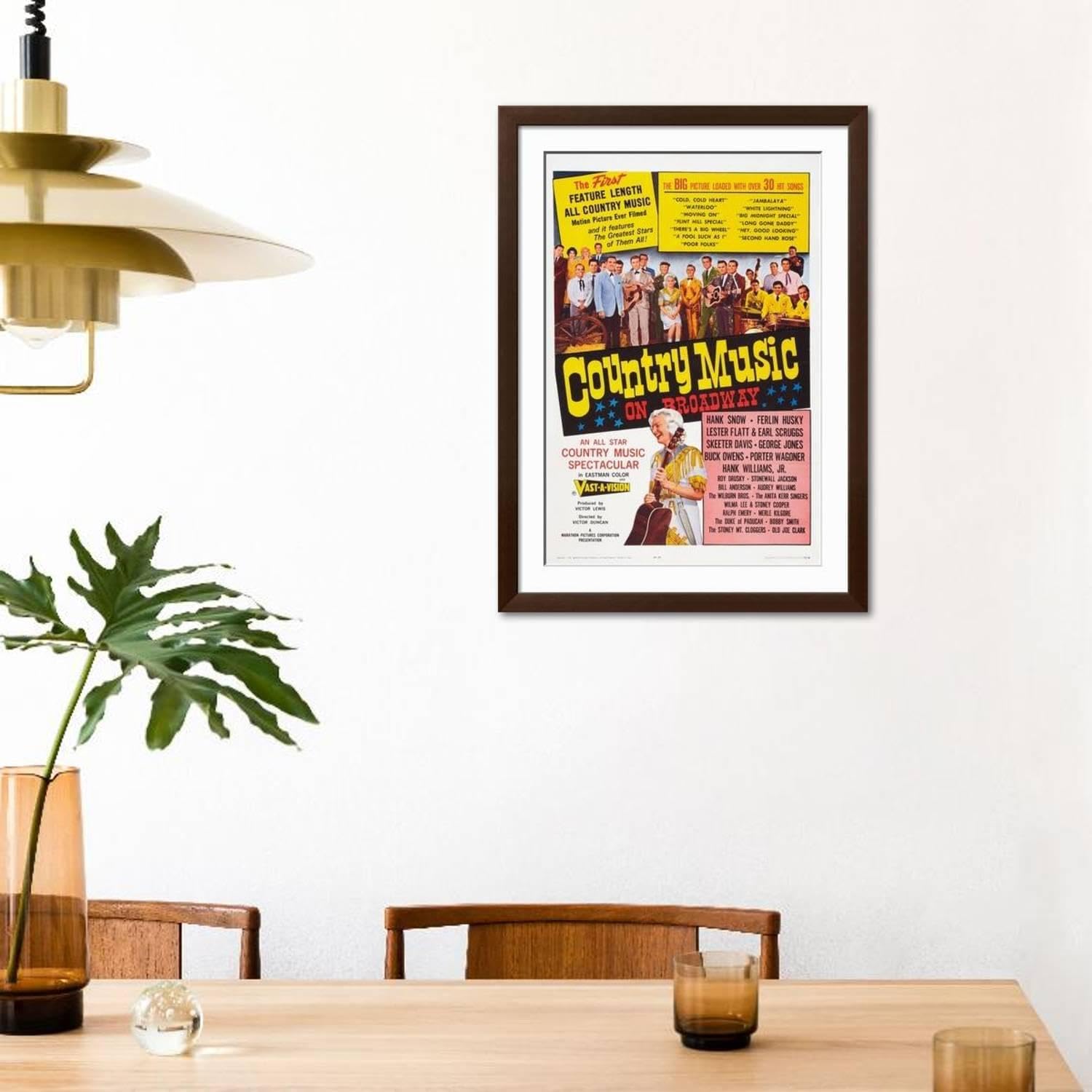 ART.COM Wall Art Print Country Music on Broadway on Brown Frame, 32' x 44'