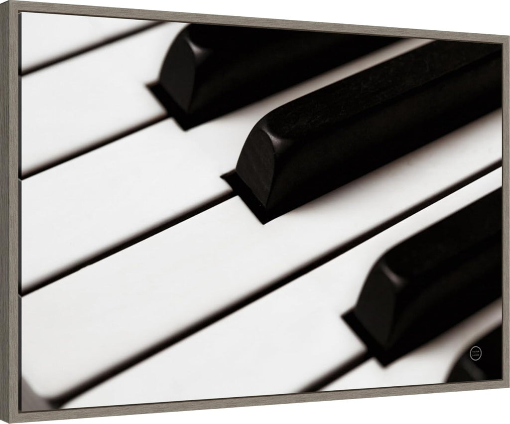 Amanti Art Framed Canvas Wall Art 23x33 Piano Lounge IV by Nathan Larson, Framed Wall Art Canvas, Music Artwork, Country Rustic Decor, Large Poster Painting for Living Room, Bedroom, Bathroom,