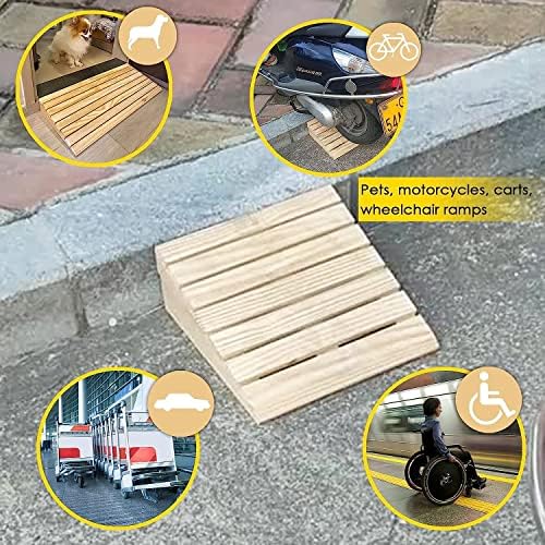 Wooden Dog Ramps for Cars, Doorway & Threshold Access, Heavy-Duty Ramps for Power Wheelchairs, Mobility Scooters & Lawnmowers - Safe & Durable Solution