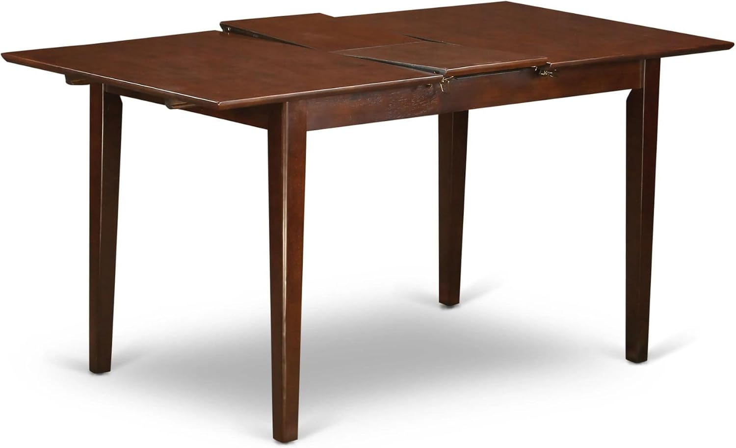East West Furniture PST-MAH-T Picasso Modern Kitchen Table - a Rectangle Dining Table Top with Butterfly Leaf, 32x60 Inch, Mahogany