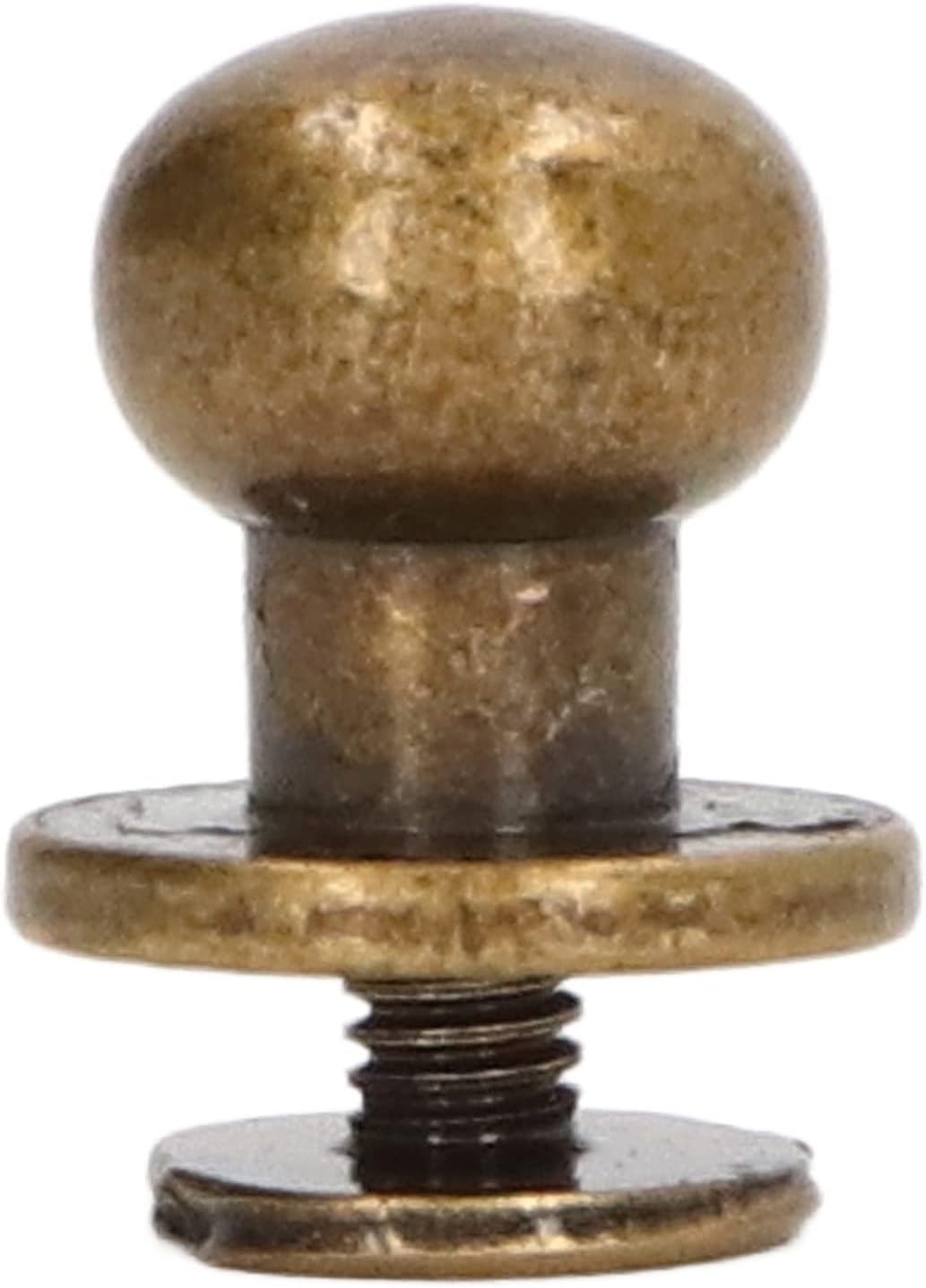 Monk Rivet High Gloss Smoother, Leather Copper Rivet Fastener, 200 Sets Chicago Screws Assortment Set for DIY Clothing Bags, Exquisite Workmanship Metal Nail Rivet Studs with Pure (Bronze)