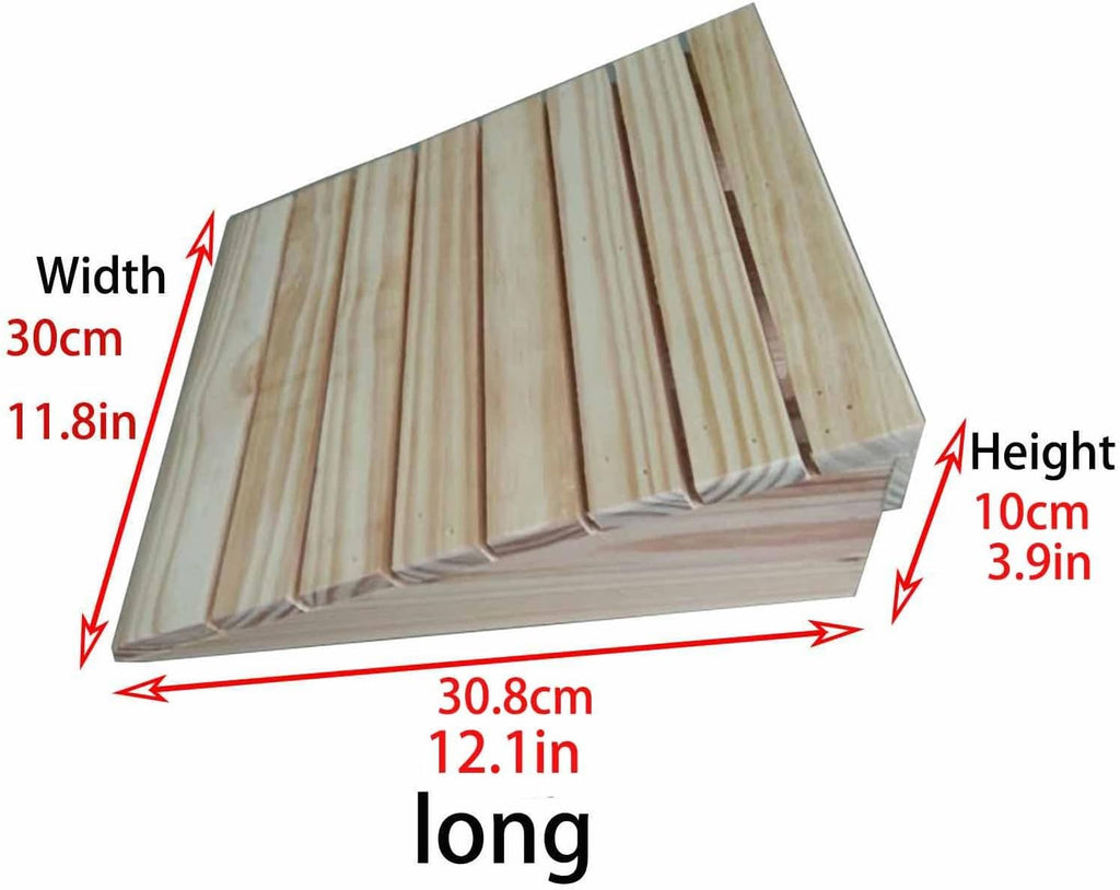 JYDQM Wheelchair Ramp Portable Wooden Threshold Ramps for Doorways, Pets/Kids/Elderly/Disabled Entryway Ramp Wheelchair Ramp 3/4/5/6 Inch Rise, Non Slip Curb Ramp(Size:30.8 x 30 x 10cm)