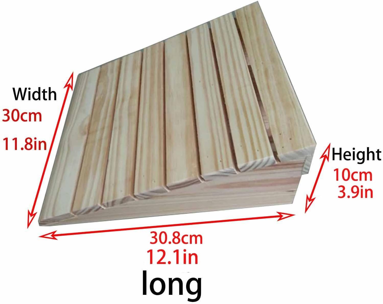 JYDQM Wheelchair Ramp Portable Wooden Threshold Ramps for Doorways, Pets/Kids/Elderly/Disabled Entryway Ramp Wheelchair Ramp 3/4/5/6 Inch Rise, Non Slip Curb Ramp(Size:30.8 x 30 x 10cm)