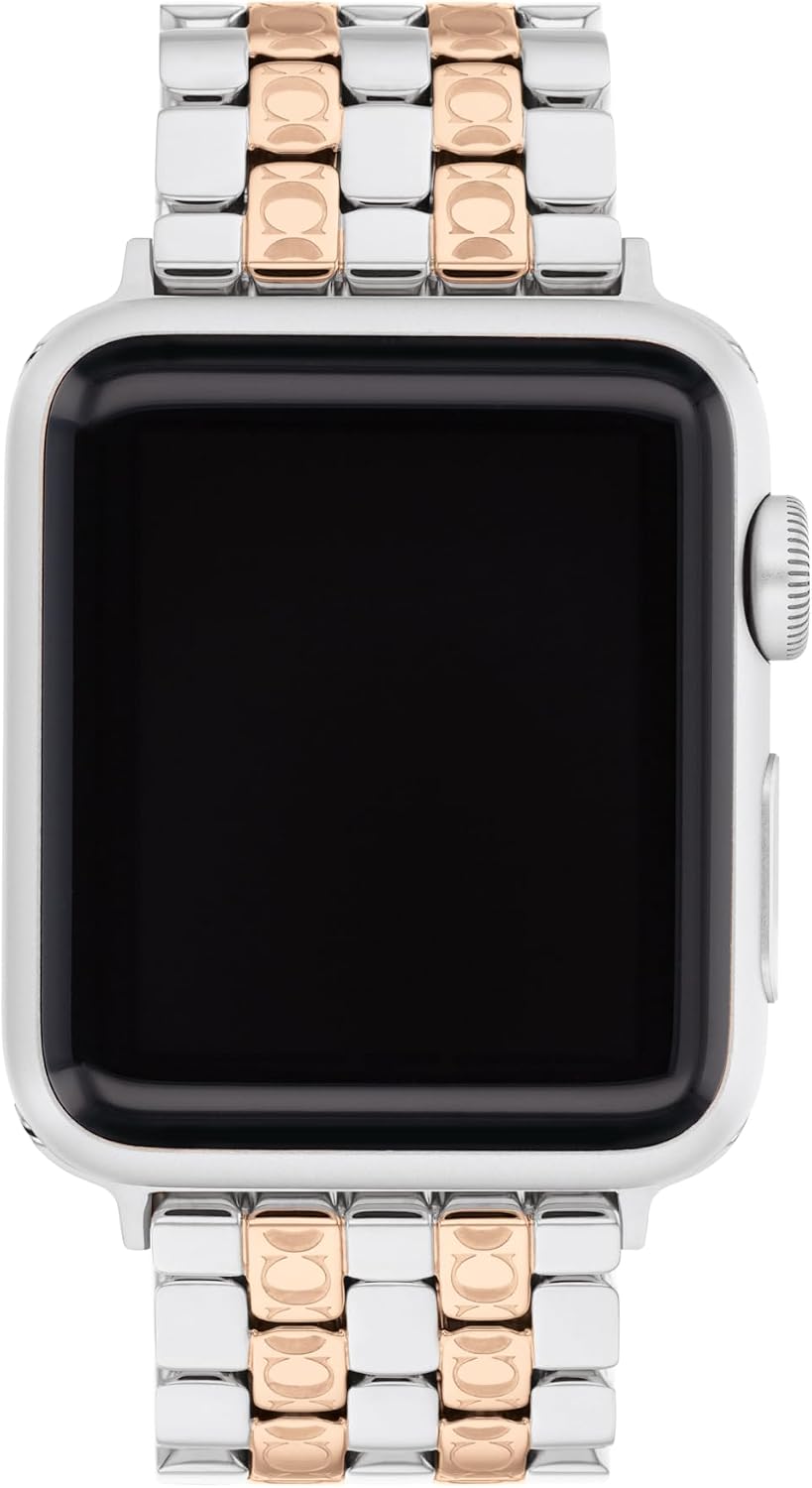 COACH Apple Watch Strap, Compatible with Apple Watch 38mm, 40mm, 41mm, 42mm, 44mm, and 45mm, Interchangeable Band, Create Your Unique Style