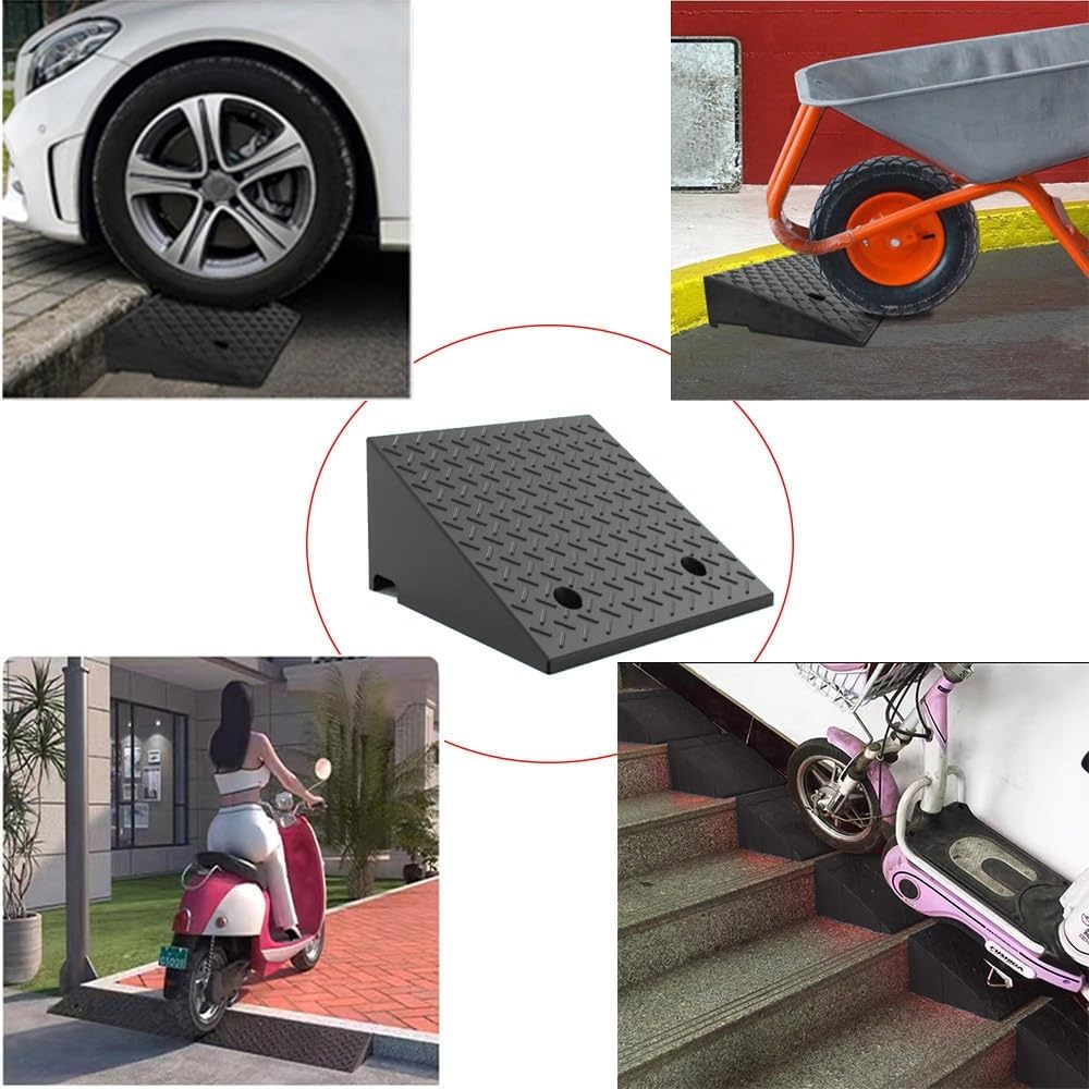 2' 3' 4' Rise Doorway Threshold Ramp, Heavy Duty Loading Ramp for Trailer Truck(H 10CM/4')