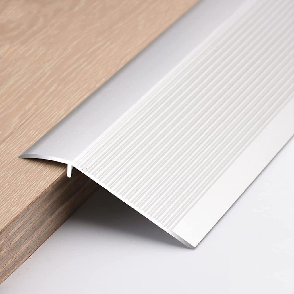 Carpet edging Floor Transition Strip Walker Entry Ramp,Transition Strip Extra Wide 4' Floor Transition Strip Heavy Duty Aluminum Threshold Strip,Vinyl/Tile/Wood/Laminate Edge Trim Strip,For Different