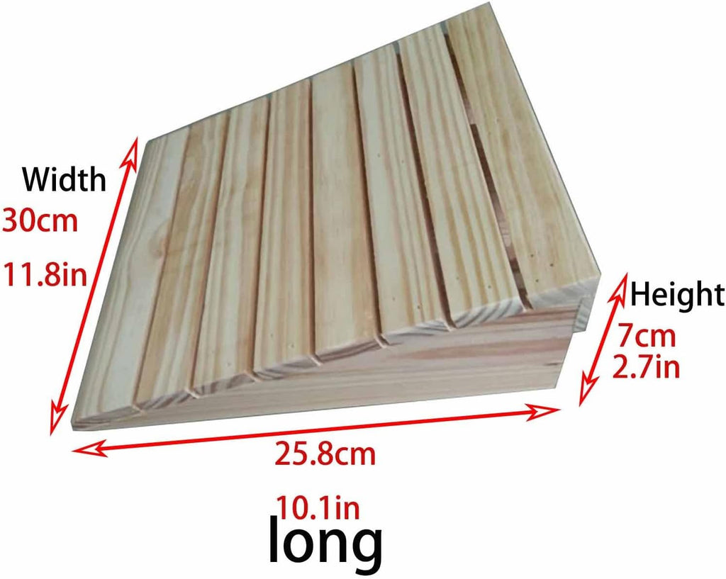 JYDQM Wheelchair Ramp Portable Wooden Threshold Ramps for Doorways, Pets/Kids/Elderly/Disabled Entryway Ramp Wheelchair Ramp 3/4/5/6 Inch Rise, Non Slip Curb Ramp(Size:25.8 x 30 x 7cm)