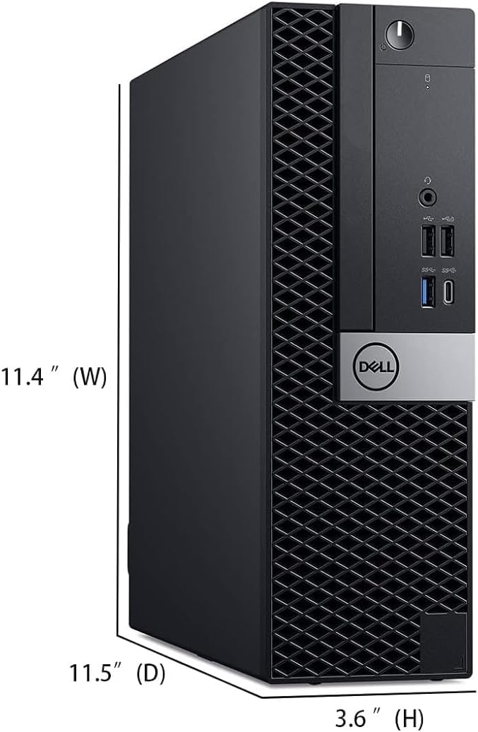 Dell Optiplex 7070 SFF Desktop PC, Core i5-8500, 8GB DDR4, 256GB SSD, USB WiFi, USB BT, Keyboard & Mouse, Windows 11 Pro (Renewed)