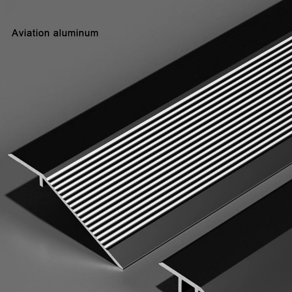 Stainless Steel Threshold Strip,Cover Strips, 36'' 40'' Floor Transition Strip Aluminum, Height Between 2/5'-2', Flooring Edge Trim, Threshold Ramp, Cover Strips Joins Floor Gap(Gold,L120cm/4ft)