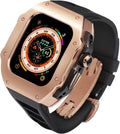 316L Stainless Steel Case with Band for Apple Watch Ultra 3/2/1 49mm, Series 11/10 46mm, Luxury Rugged Military Protective Metal Cover Tactical Heavy Duty Protection Strap