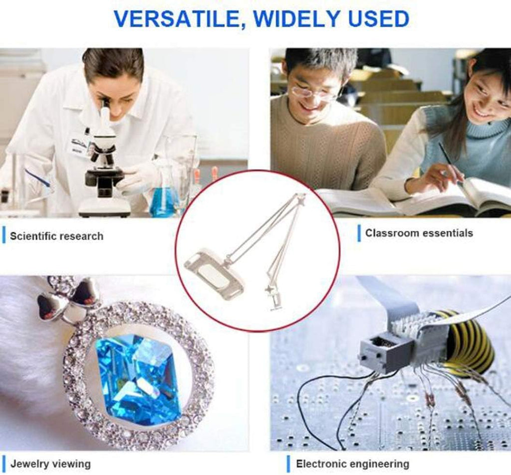 Magnifier,Led Magnifying Lamp with Clamp,with Adjustable Swivel Arm Light,10X Magnifier Vertical Desk Magnifying Lamp Light Beauty Adjustable Beauty Stand Salon Tattoo Nail Skin