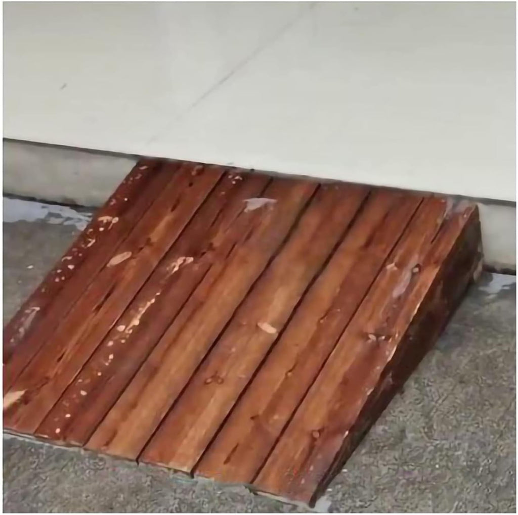 Threshold Ramp Wheelchair Ramp Wooden Threshold Ramp Non-Slip Scooter Ramp Portable Kerb Ramps Home Handicap Ramps 600 Lb Load Capacity Anti-Slip (Size : 60x100x30cm)
