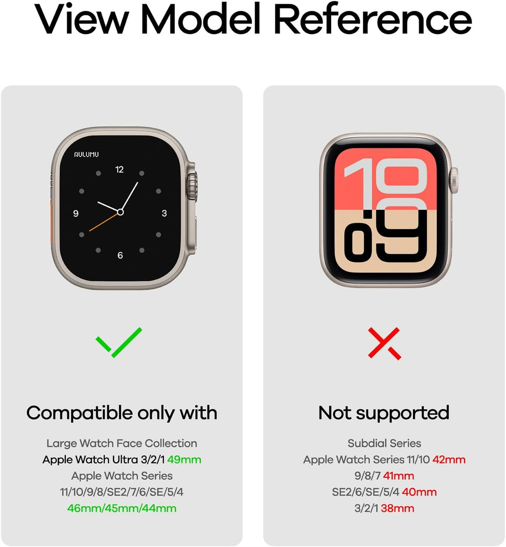 Aulumu C01 Hi-Per Titanium Alloy Watch Band | for Apple Watch Ultra 3& Ultra 2/1 | Ultra-thin Magnetic Clasp | DLC Professional Hardening Process | iWatch Large Dial Series(49/46/45/44mm)