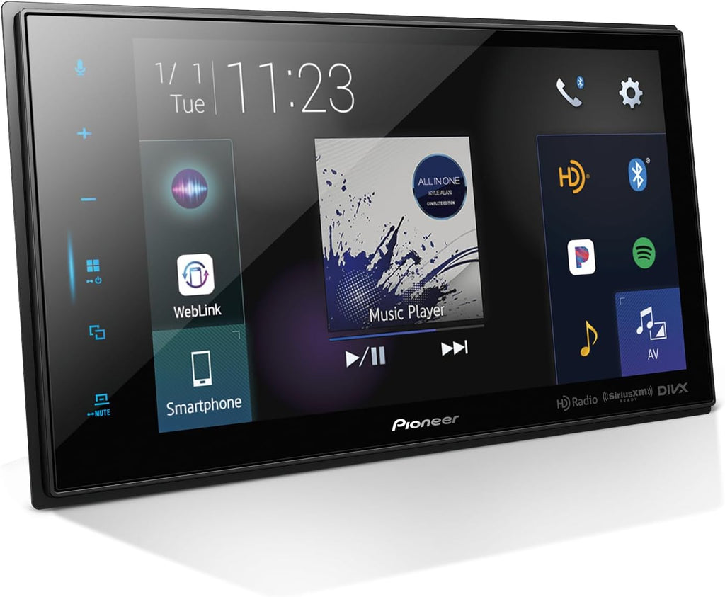 Pioneer DMH-C5500NEX 8' Digital Multimedia Receiver - Wired Apple CarPlay, Android Auto, Built-in Bluetooth and Amazon Alexa via App, Capacitive Touchscreen, Double-DIN