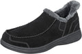 Orthofeet Men's Orthopedic Vito Hands-Free Water-Repellent Faux Fur Lined Slipper