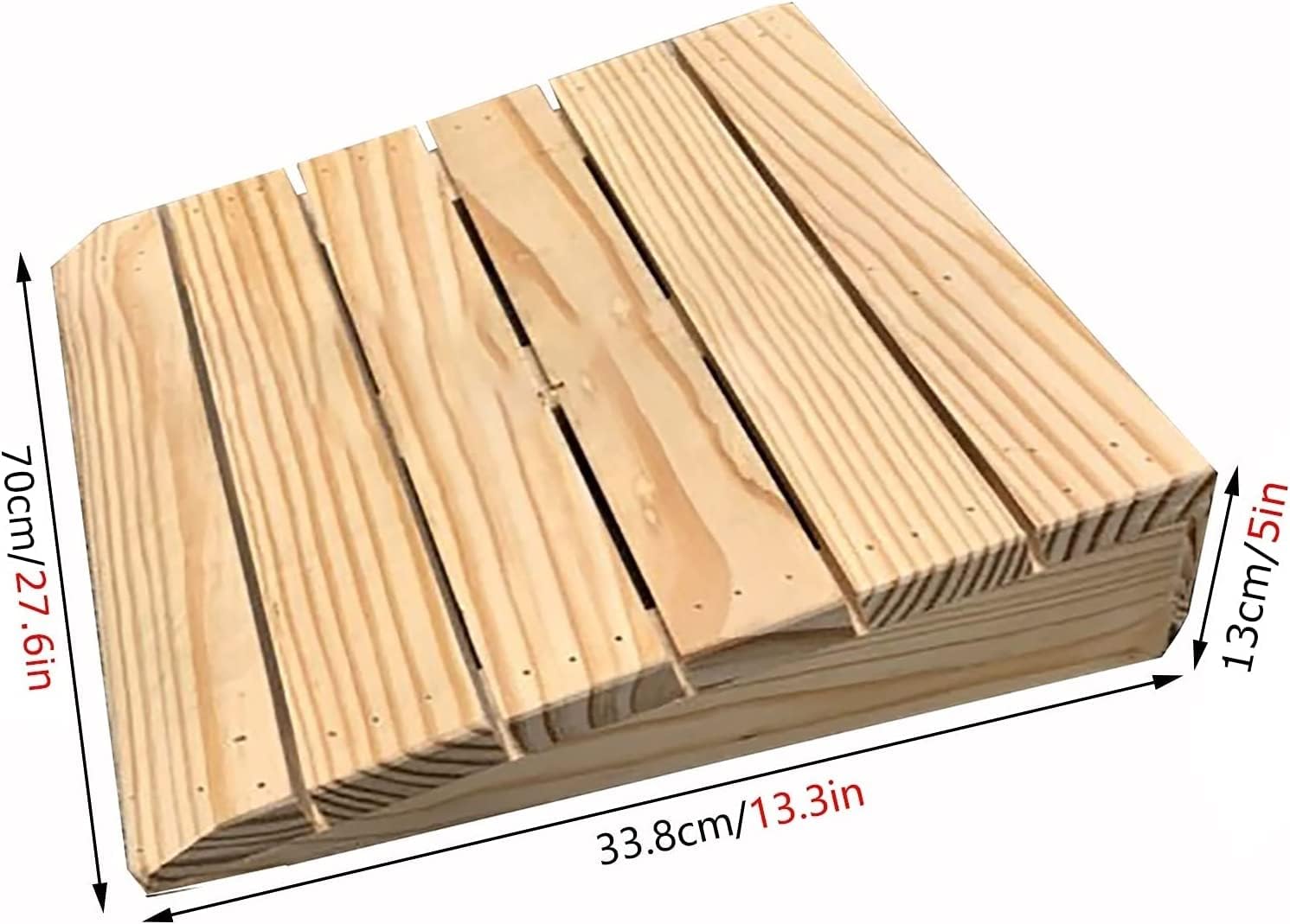 Wooden Threshold Transition Ramp for Walkers Motorcycle, Outdoor Step Stairs Doorway Ramp, Non Slip Curb Ramp (Size : 35x38.8x15cm/13.8x15.3x6in)
