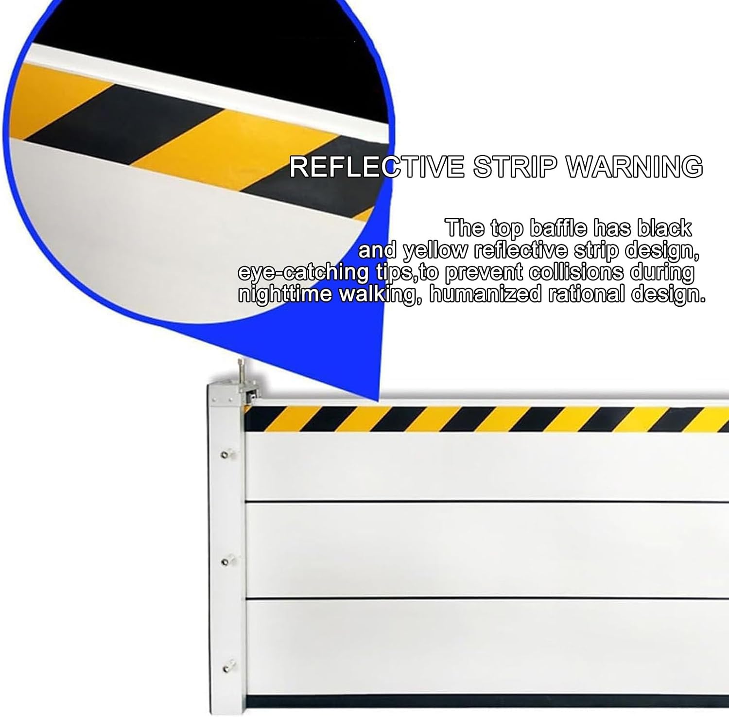 Flood Protection Barrier, Aluminum Flood Baffle with High Reflective Tape, Driveway/Doorway Temporary Dams, 40/60/80cm High Threshold Anti-Flood Wall (Size : 140 * 80cm/55 * 32in)