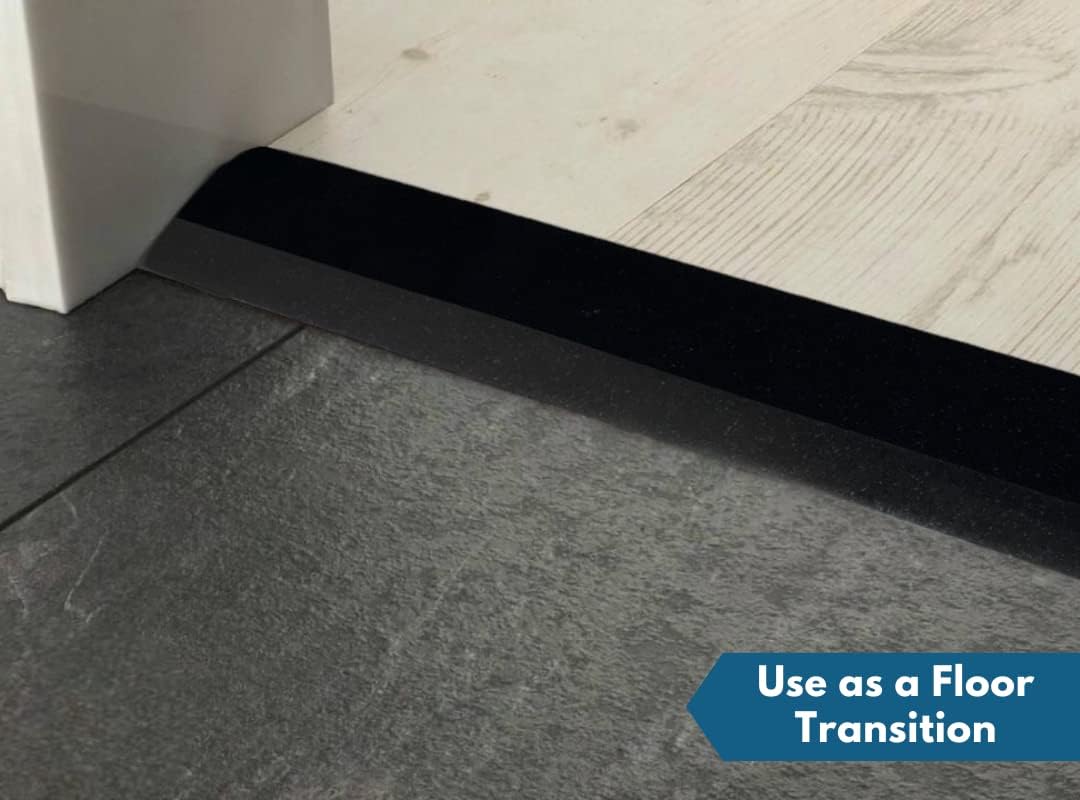 Single Hollywood Absolute Black Polished Granite Threshold for Floor Transitions (4' x 36')