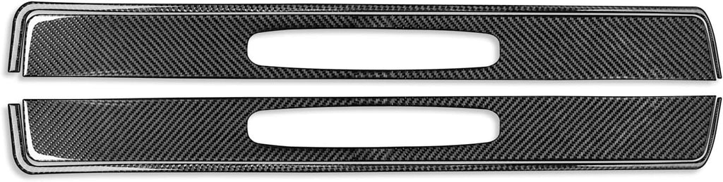 Compatible for Porsche 718 982 2016-2022 Carbon Fiber Door Threshold Strips Decorative Cover Car Interiors Accessories Decoration Sticker(Black)