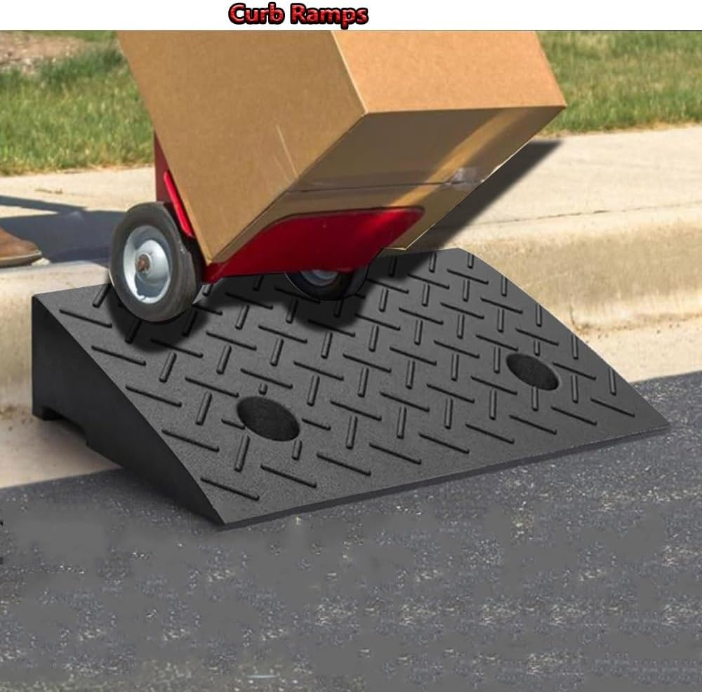 Wheelchair ramp, 2' 8' Rise Non-Slip Wheelchair Threshold Ramp Heavy Duty Driveway Ramps For Doorway Sidewalk Garage(H 16 CM/6.3')