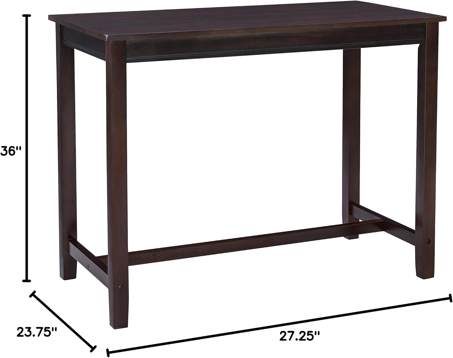 Linon Claridge Dark Espresso 36 inch Height Bar Table